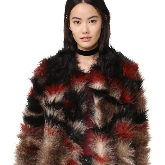 Free People Scarlet Faux Fur Jacket 